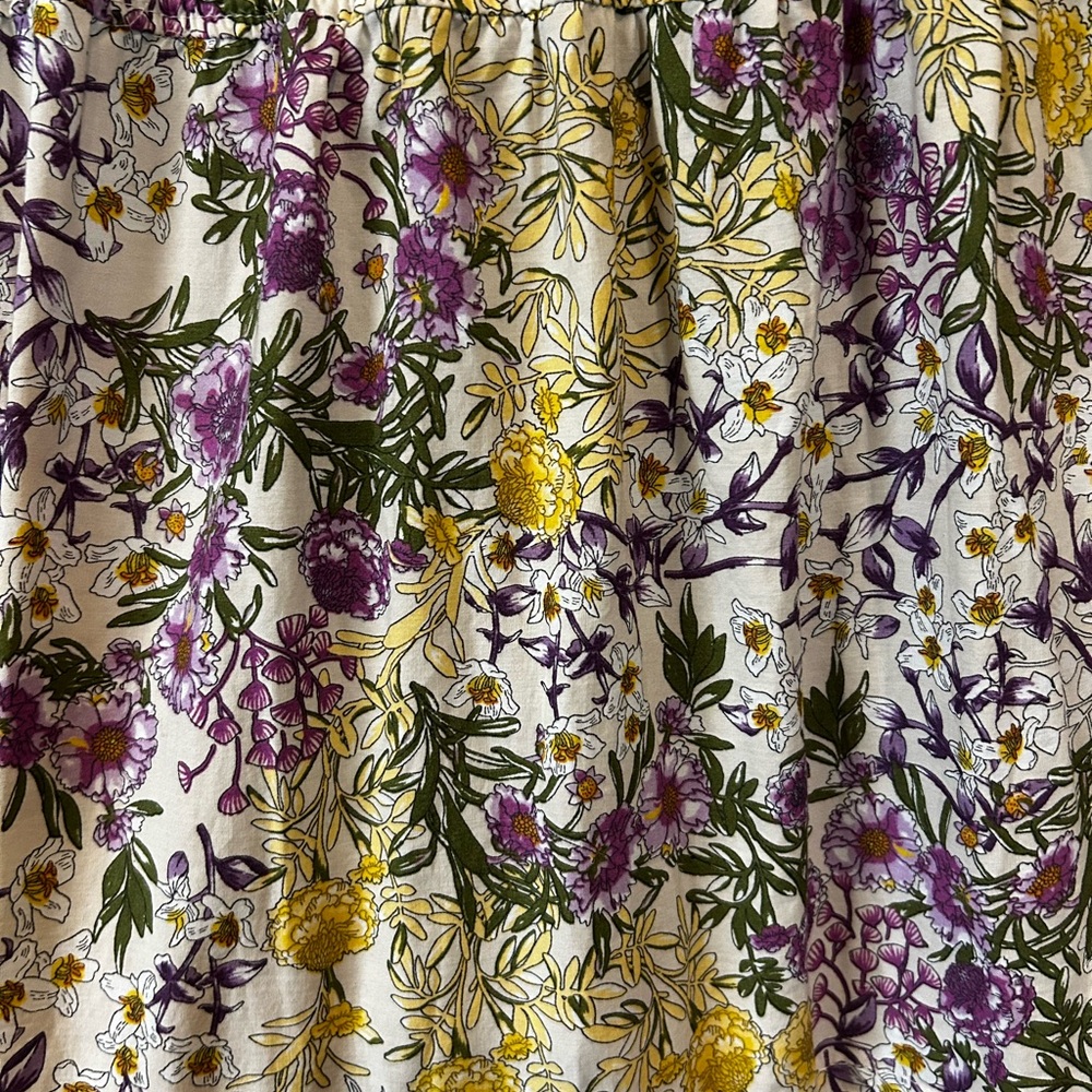 Anthropologie Purple and Yellow Floral Somerset Maxi Dress - Picture 2 of 3